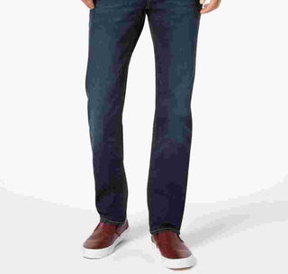 Calça jeans reta masculina American Rag, tamanho médio, azul, 34x34