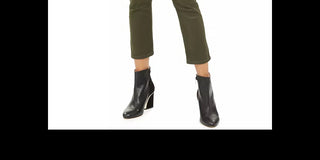 Calça jeans feminina Vigoss Olive Coated com perna reta, verde, tamanho 29W-26G