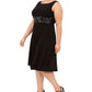 Vestido midi de manga comprida feminino Jessica Howard, preto, tamanho 18W