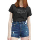 Camiseta Levi's Feminina Perfect Logo Manga Curta Gola Redonda Preta Tamanho Médio
