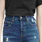 Camiseta Levi's Feminina Perfect Logo Manga Curta Gola Redonda Preta Tamanho Médio