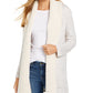 Cardigan feminino estilo &amp; co sherpa pequeno, branco, tamanho P/GG
