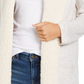Cardigan feminino estilo &amp; co sherpa pequeno, branco, tamanho P/GG