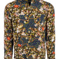 Camisa masculina Reason Garden preta/branca/azul tamanho GG