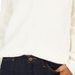 Suéter feminino Lucky Brand Chenille com decote em V, branco, tamanho X-S