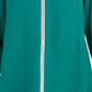 Blusa feminina com bainha em camadas e joias da coleção JM, verde, tamanho extragrande