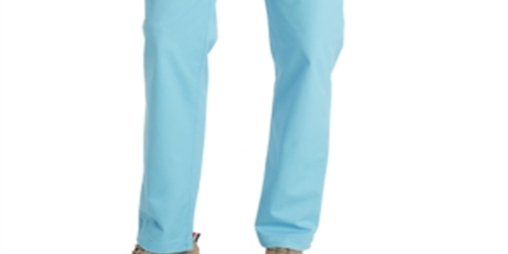 Calça Chino Tommy Hilfiger Masculina Th Flex Stretch Custom Fit Azul Tamanho 33X32
