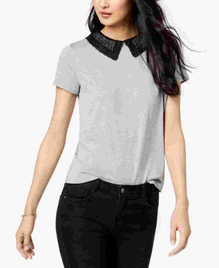 Cardigan feminino com mangas curtas e abertura frontal, cinza, tamanho extragrande