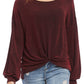 Karen Kane Top Feminino com Torção Frontal Vermelho Tamanho P