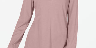 Charter Club Petite Supima Cotton Top com decote aberto para mulheres, rosa, tamanho PS/M