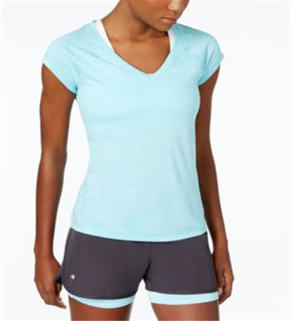 Camiseta feminina Ideology para corrida e fitness, verde, tamanho pequeno