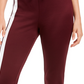 Calça de moletom feminina Juicy Couture de algodão com listras laterais, vinho/branco/dourado, tamanho médio