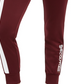 Calça de moletom feminina Juicy Couture de algodão com listras laterais, vinho/branco/dourado, tamanho médio