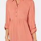 Camisa túnica babydoll feminina Style &amp; Co laranja tamanho PL