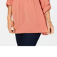 Camisa túnica babydoll feminina Style &amp; Co laranja tamanho PL
