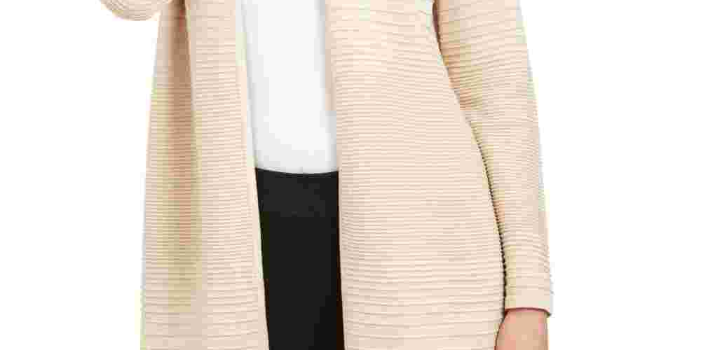 Cardigan feminino metálico Alfani, marrom, tamanho grande