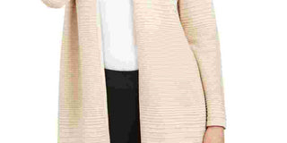 Cardigan feminino metálico Alfani, marrom, tamanho grande