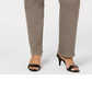 Jeans feminino estilo &amp; co com controle de barriga, perna reta, marrom, tamanho pequeno pequeno