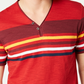 Camiseta listrada masculina com gola dividida e tamanho P da INC International Concepts
