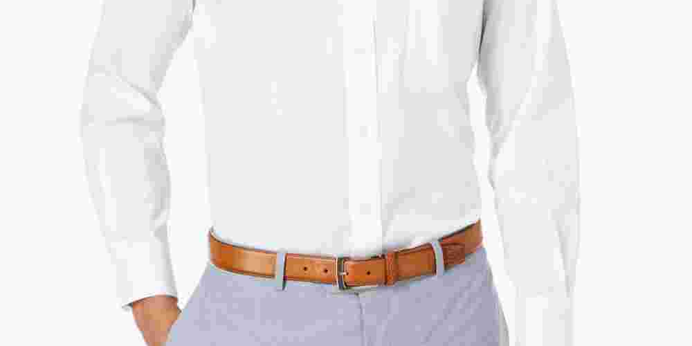 Camisa social clássica masculina Club Room Big &amp; Tall Regular Fit, branca, tamanho 17
