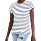 Camiseta feminina de algodão com gola redonda e estampa camuflada, tamanho extragrande, da INC International Concepts