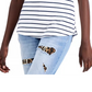 Camiseta feminina de algodão com gola redonda e estampa camuflada, tamanho extragrande, da INC International Concepts