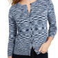 Cardigan feminino com botões tingidos no espaço, azul, tamanho extrapequeno, da Charter Club