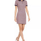 Vestido polo listrado feminino Maison Jules, azul/vermelho, tamanho extrapequeno