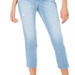 Calça jeans cropped feminina estilo &amp; co, azul, tamanho 12