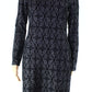 Vestido justo feminino com acabamento em couro sintético e jacquard, preto, tamanho P, da INC International Concepts