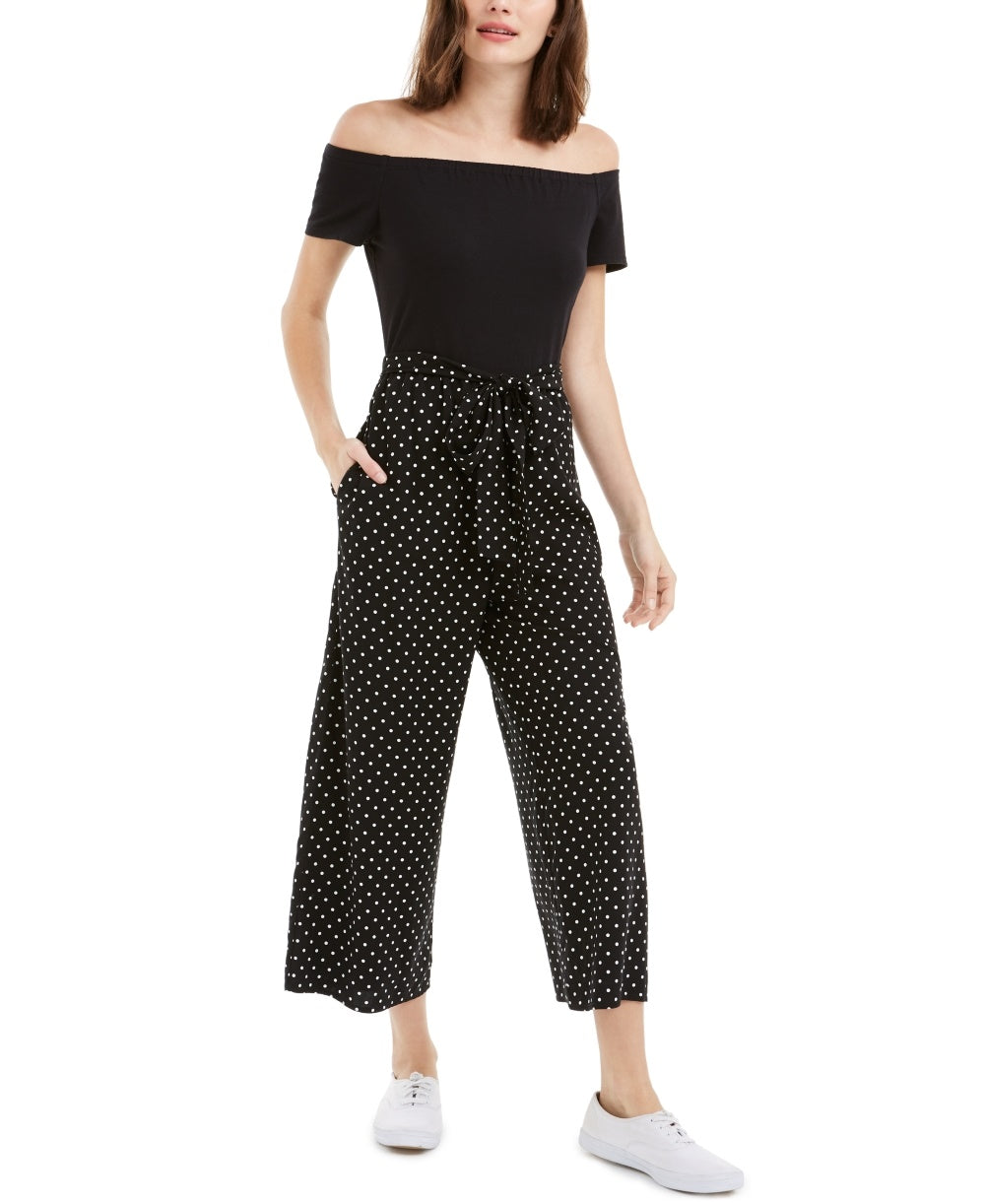 Macacão feminino ombro a ombro Maison Jules, preto, tamanho pequeno