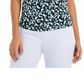 Blusa Calvin Klein Feminina Estampa Floral Plissada Preto/Roxo Tamanho XG