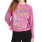 Camiseta feminina vintage de algodão com estampa gráfica Coca-Cola, tamanho grande, rosa