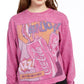 Camiseta feminina vintage de algodão com estampa gráfica Coca-Cola, tamanho grande, rosa