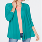 Karen Scott Cardigan Feminino Drapeado Frente Aberta Azul Tamanho M