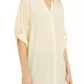 Camisa túnica feminina Alfani Roll-Tab amarela tamanho X-G