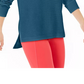 Blusa feminina Ideology com ombros descobertos e aberturas, azul, tamanho médio