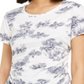 Blusa feminina floral com franzidos nas laterais, tamanho X-S, da INC International Concepts