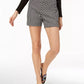 Shorts jacquard estampado feminino INC International Concepts, preto, tamanho 4