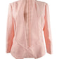 Jaqueta feminina Anne Klein com textura drapeada frontal, rosa, tamanho médio