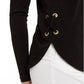 Camiseta feminina Michael Kors com cadarço e manga comprida, tamanho regular, preta, pequena, grande