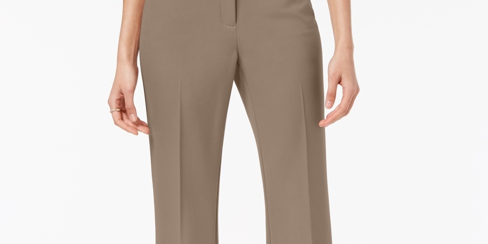 Calça Alfani Curvy Bootcut Feminina Marrom Tamanho 16