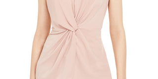 Blusa sem mangas Alfani feminina com frente torcida, rosa, tamanho grande