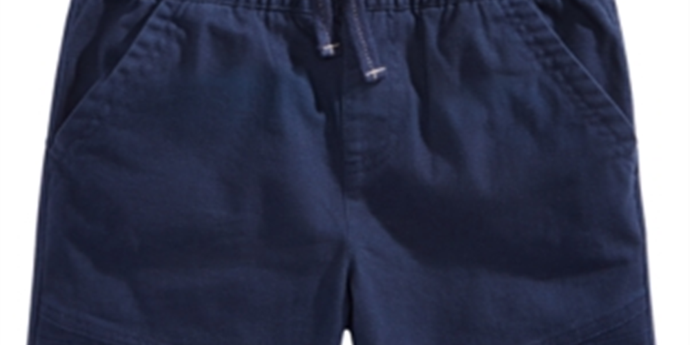 Epic Threads Big Boy's Shorts Motociclista em Sarja Elástica com Cordão Azul Marinho Tamanho G