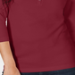 Karen Scott Top Henley de Algodão Feminino Vermelho Tamanho X-G