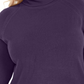 Karen Scott Suéter Luxsoft de gola alta plus size feminino, roxo, tamanho 1X