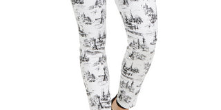 Calça jeans skinny estampada feminina Charter Club, branca, tamanho 10