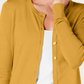 Cardigan feminino de manga comprida com botões frontais, tamanho extragrande, dourado, Charter Club