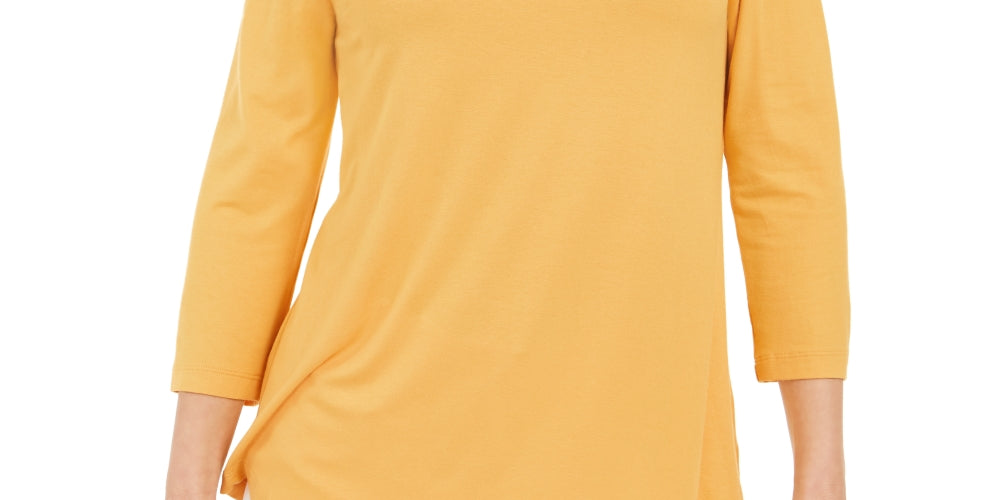 JM Collection Top feminino de ombro descoberto dourado tamanho extragrande