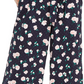 Calça culotte feminina Maison Jules com estampa de pétalas, azul, tamanho X-S